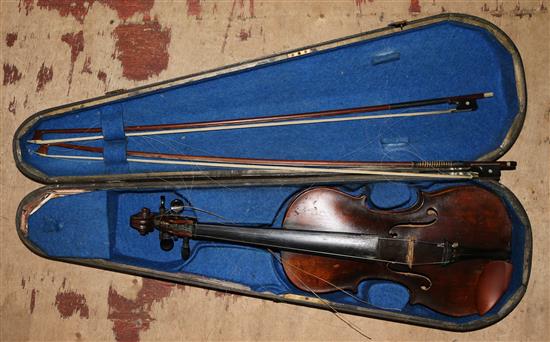 Violin in case - Ruggieri - Pulot (bow)